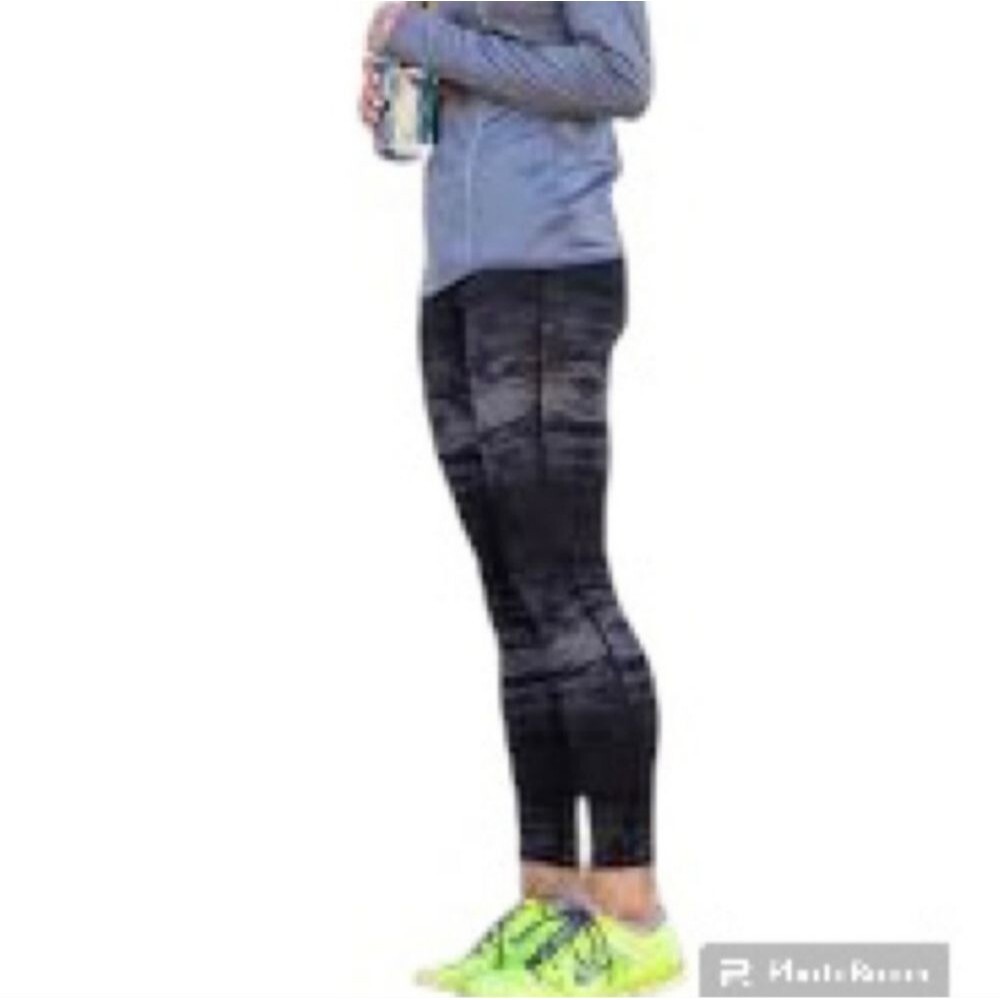 Women's Black Tie-Dye Leggings - Picture 3 of 16